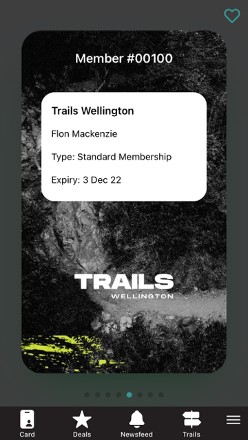 Hivepass MTB club membership app screenshot